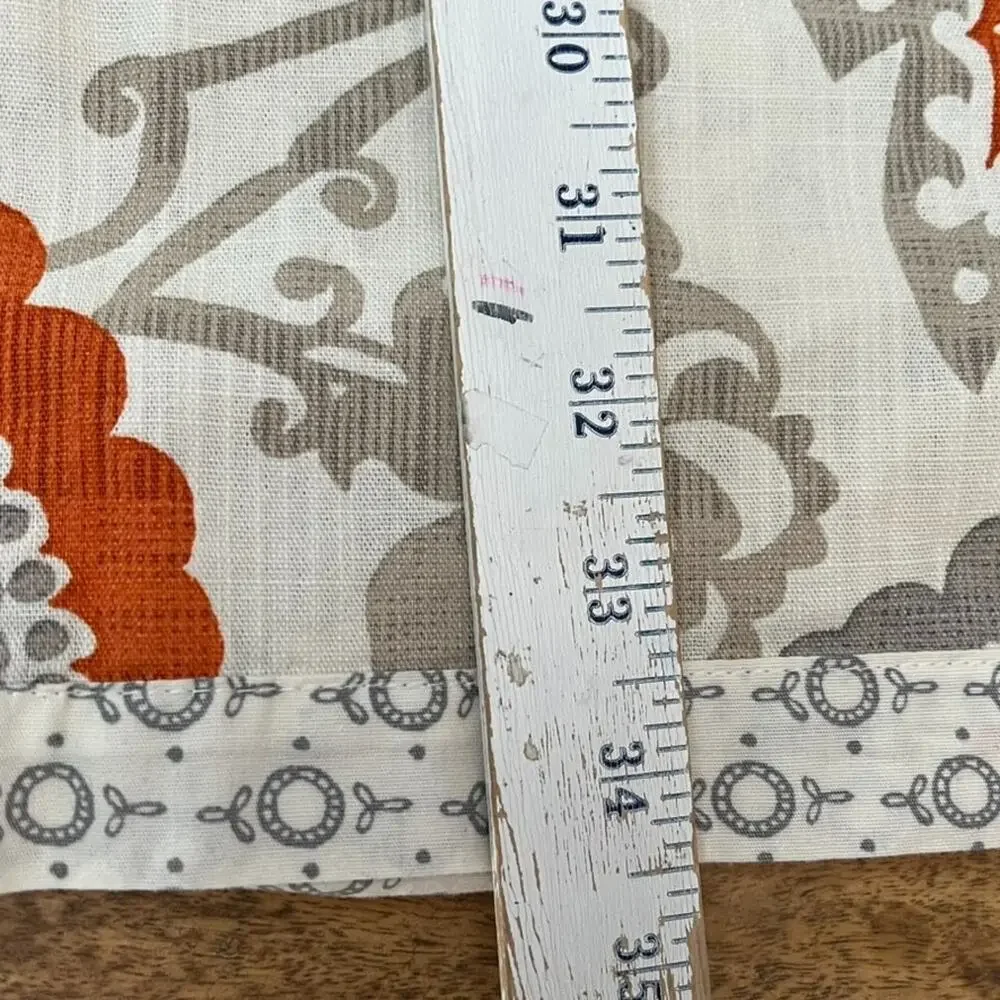 Threshold Cotton Pillow sham King Size Orange Gray Medallion Paisley